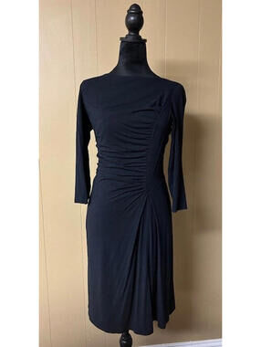 Size S – DKNY Black Ruched Dress | Classic